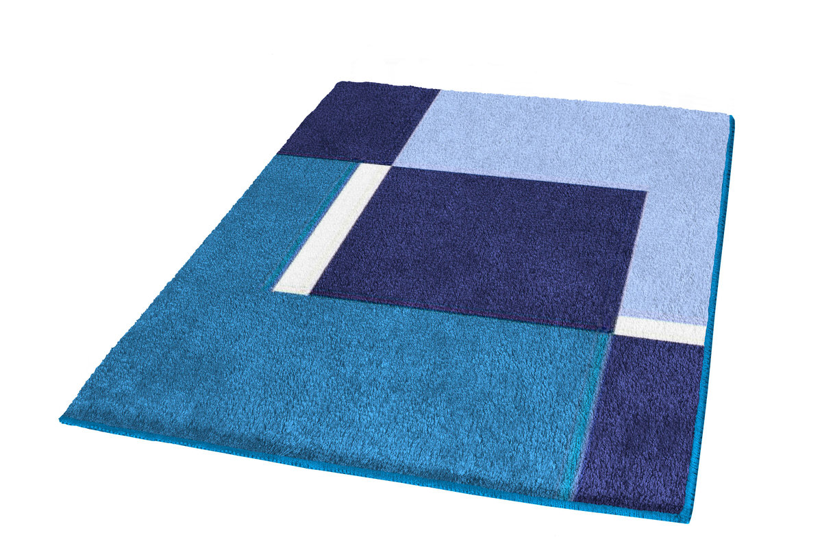 Kleine Wolke 4598769225 dywanik łazienkowy Dakota poliakryl Niebieski, niebieski, 55 x 65 cm (4598769539)