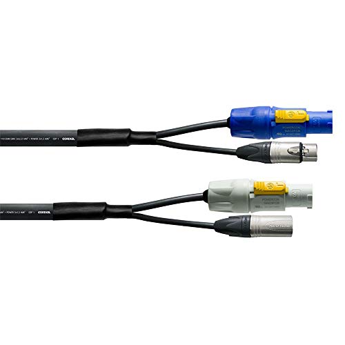 CORDIAL ES 5-stykowy kabel DMX-XLR + PowerCON 1,5 m