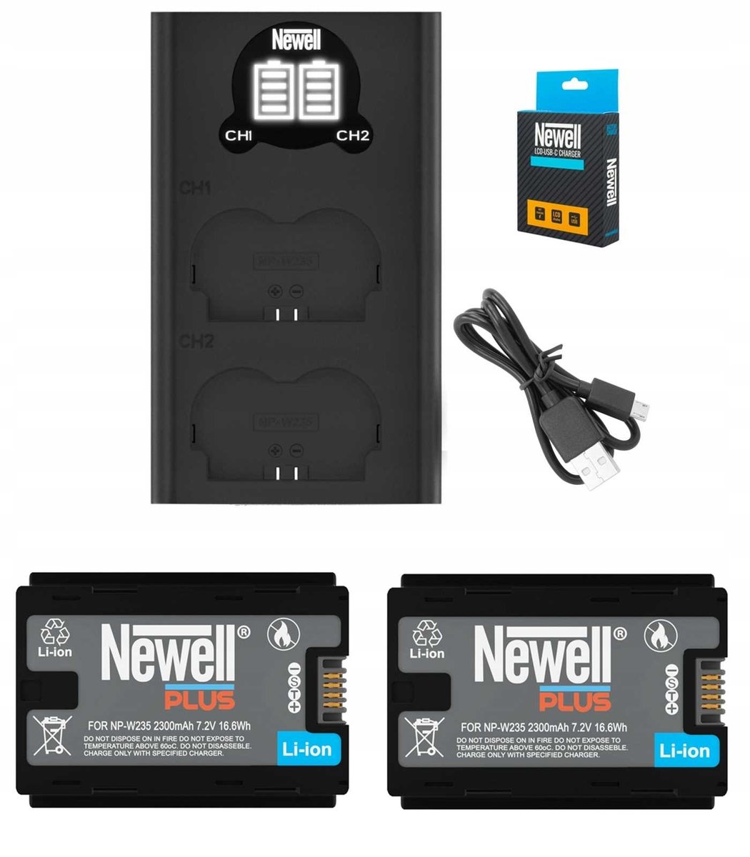 Zestaw Do Fuji 2 Akumulatory Np-W235 Plus +Ładowarka Dl-Usb-C