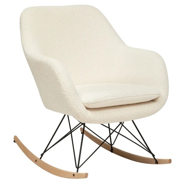 Fotel bujany teddy biały Orvieto  83x80x65 cm