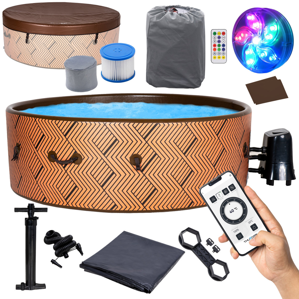 Basen z hydromasażem 6-osobowy jacuzzi THUNDER LOFT