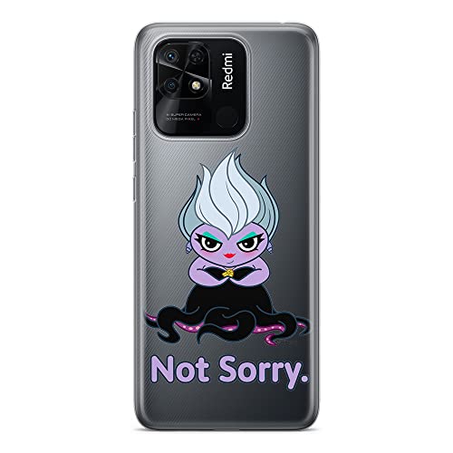 ERT GROUP etui na telefon Xiaomi REDMI 10C, case oryginalny i oficjalnie licencjonowany przez Disney, wzór Ursula 004, optymalnie dopasowane, plecki z TPU częściowo przeźroczyste