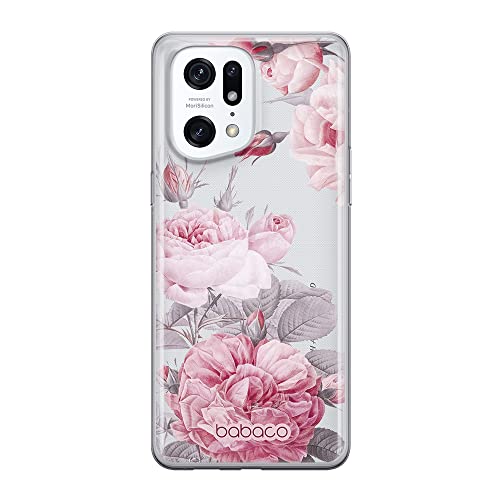 ERT GROUP etui na telefon Oppo FIND X5 PRO, case oryginalny i oficjalnie licencjonowany przez Babaco, wzór Flowers 050, optymalnie dopasowane, plecki z TPU częściowo przeźroczyste