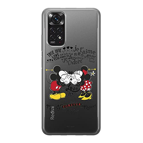 ERT GROUP etui na telefon Xiaomi REDMI NOTE 11S 4G / REDMI NOTE 11 4G, case oryginalny i oficjalnie licencjonowany przez Disney, wzór Mickey & Minnie 005, plecki z TPU częściowo przeźroczyste