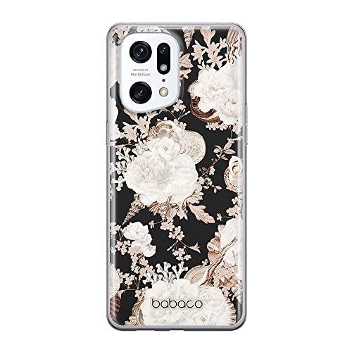 ERT GROUP etui na telefon Oppo FIND X5 PRO, case oryginalny i oficjalnie licencjonowany przez Babaco, wzór Flowers 044, optymalnie dopasowane, plecki z TPU