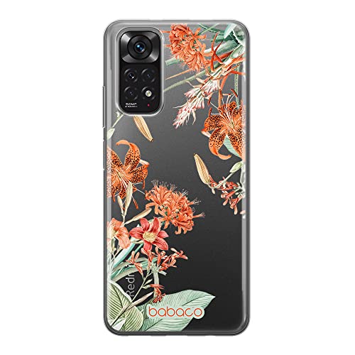 ERT GROUP etui na telefon Xiaomi REDMI NOTE 11S 4G / REDMI NOTE 11 4G, case oryginalny i oficjalnie licencjonowany przez Babaco, wzór Flowers 057, plecki z TPU częściowo przeźroczyste