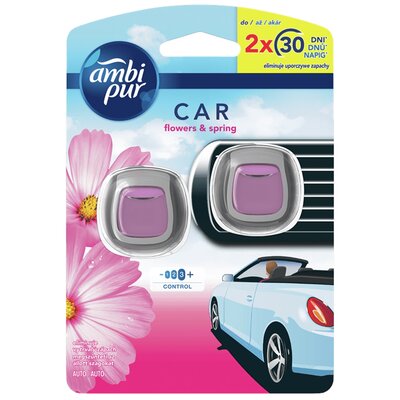 Ambi Pur AMBI PUR FLOWERS&SPRING SAMOCHODOWY ODŚWIEŻACZ POWIETRZA 2X2 ML zakupy dla domu i biura 996779