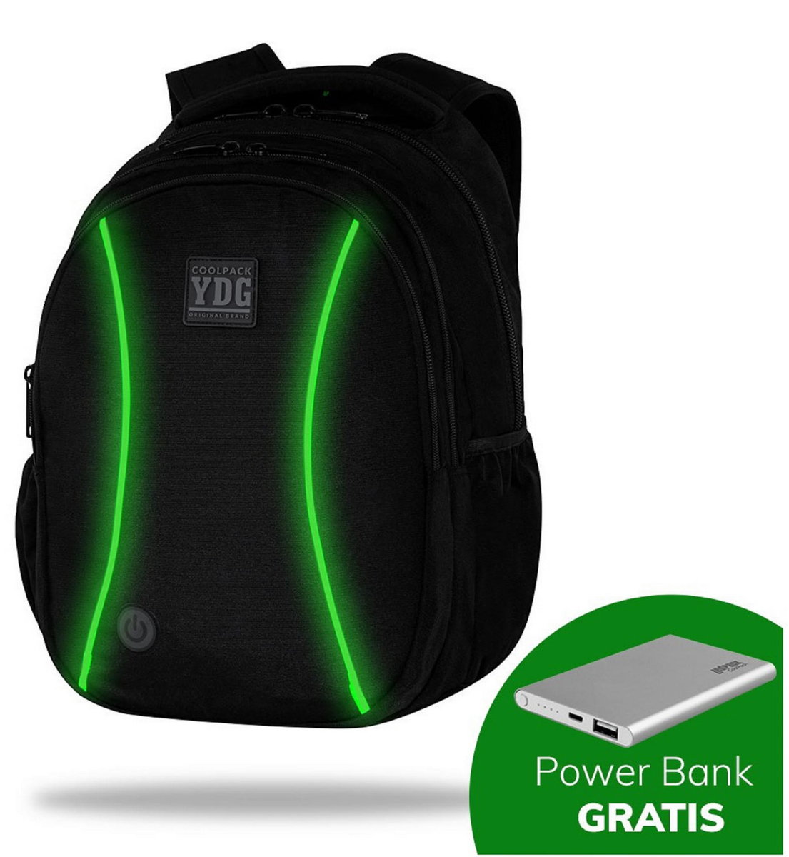 CoolPack Plecak Joy L Led Green Powerbank 4000 Mah Gratis