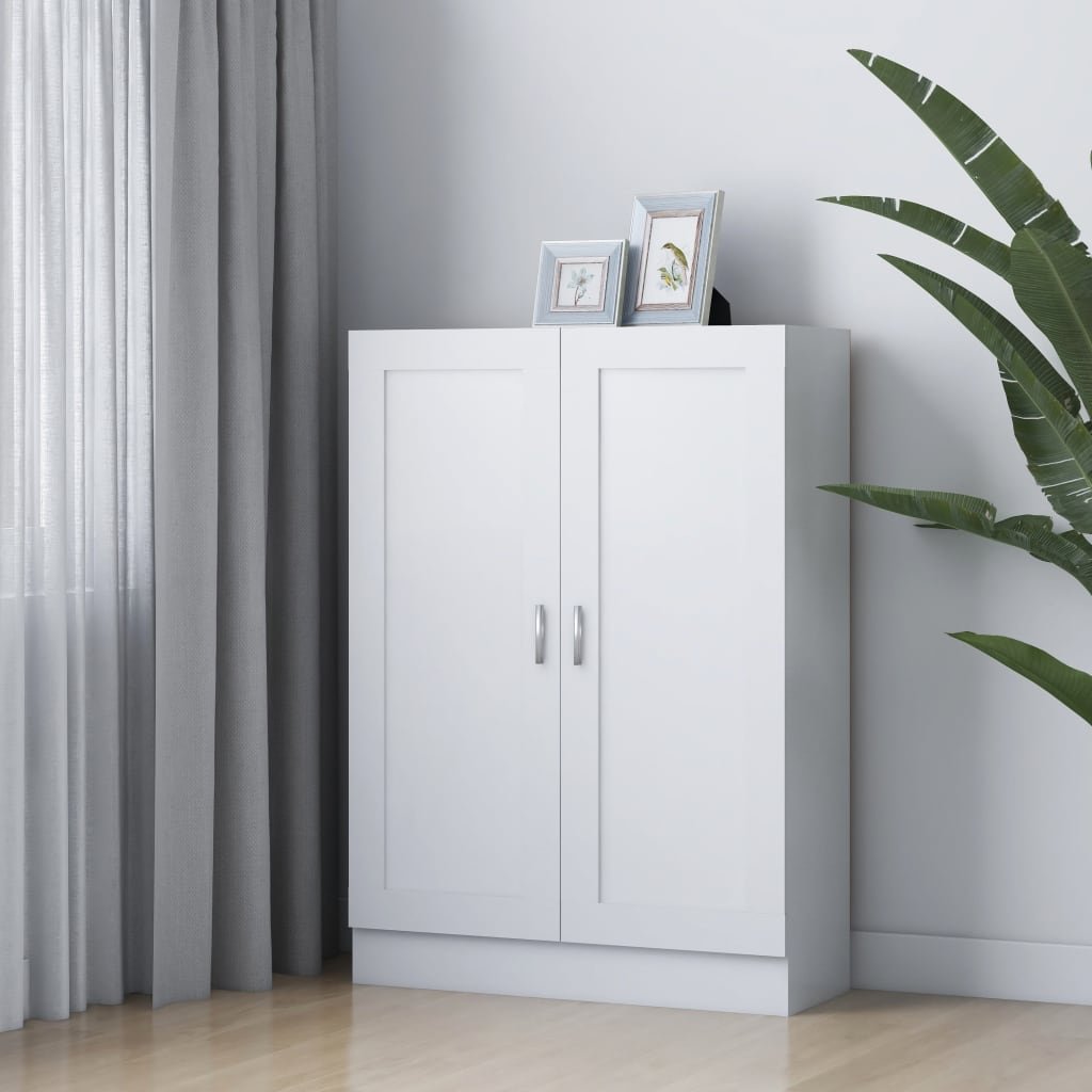 VidaXL Szafka na książki, biała, 82,5 x 30,5 x 115 cm, płyta wiórowa 802714 VidaXL