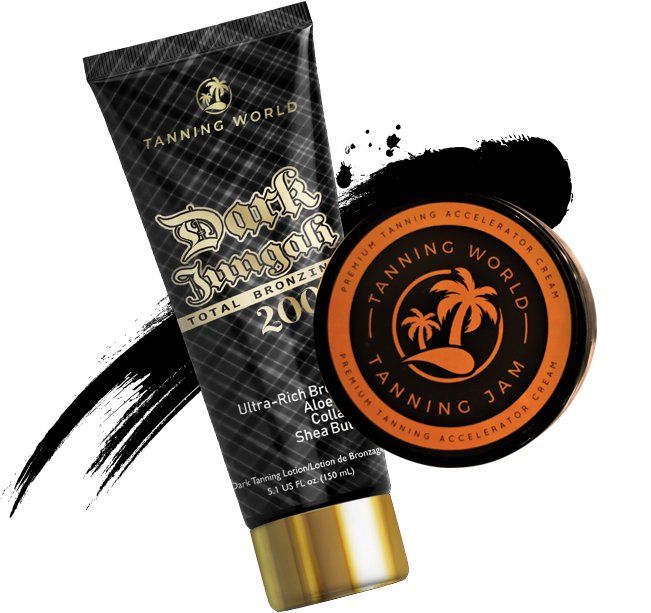 Tanning World, Zestaw Kosmetyków Do Opalania, Premium Accelerator + Dark Jungali