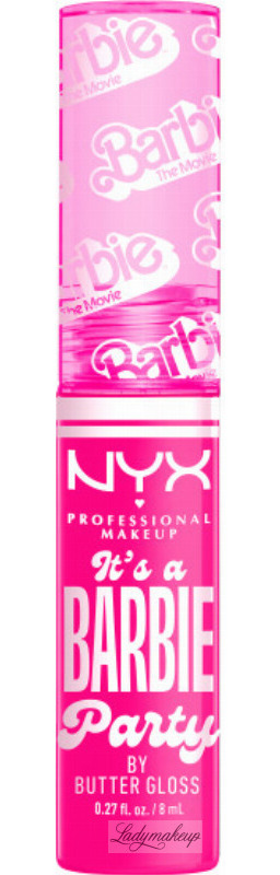 NYX Professional Makeup - BARBIE - IT''S A BARBIE PARTY BY BUTTER GLOSS - Błyszczyk/ masełko do ust - 01 - EDYCJA LIMITOWANA - 8 ml