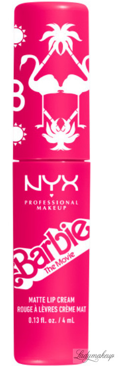 NYX Professional Makeup - BARBIE - MATTE LIP CREAM - Matowa pomadka w płynie - EDYCJA LIMITOWANA - 4 ml - 01 - DREAMHOUSE PINK