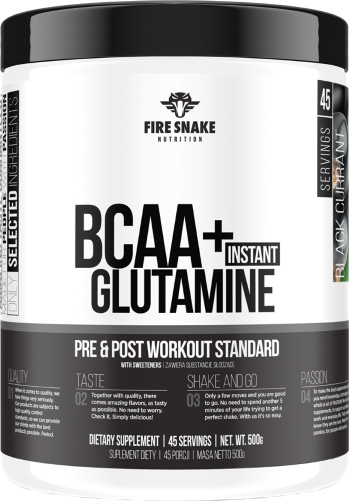 Aminokwasy Fire Snake BCAA + Instant Glutamine 500 g Cytryna (5906395000357)