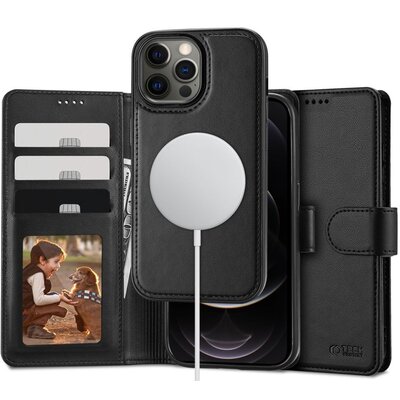 Etui z klapką zamykane portfel Wallet do MagSafe do iPhone 12 / 12 Pro Black