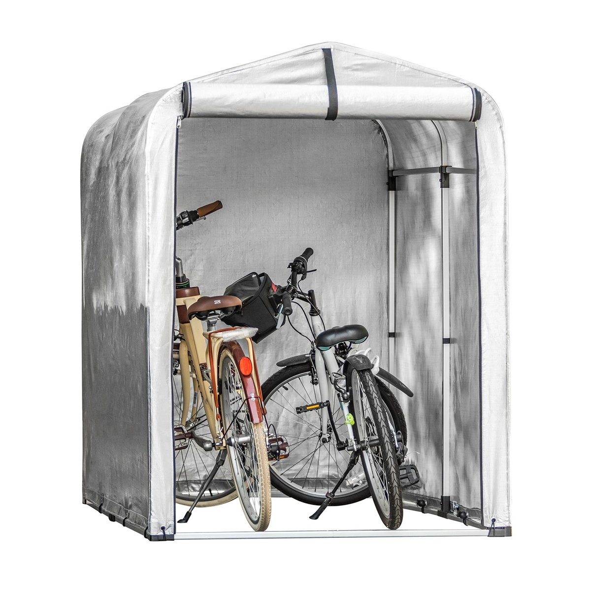 Фото - Офісний стіл Sobuy KLS11 Wiata rowerowa, wielofunkcyjne namioty rowerowe na świeżym pow 