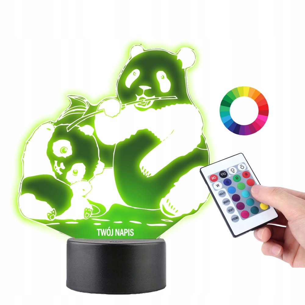 Lampka na Biurko Statuetka Misie Panda PLEXIDO