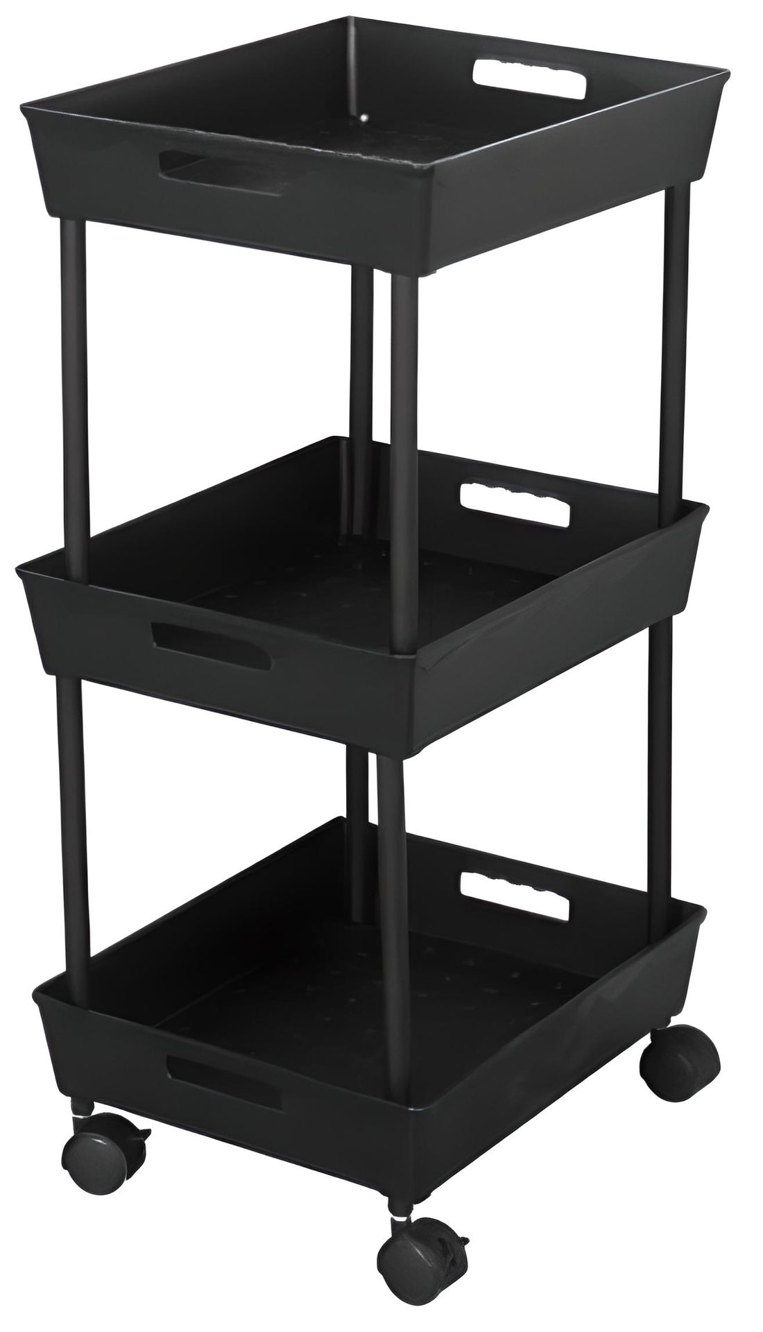 Pomocnik kosmetyczny fryzjerski do salonu ST001 uniwersalna szafka wózek stolik na kółkach z trzema półkami