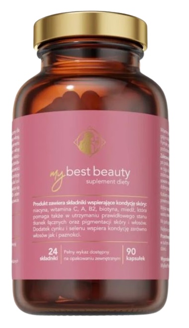 KAPSUŁKI NA POPRAWĘ KONDYCJI WŁOSÓW SKÓRY I PAZNOKCI MY BEST BEAUTY 90 szt. MYBESTPHARM 5904013745017