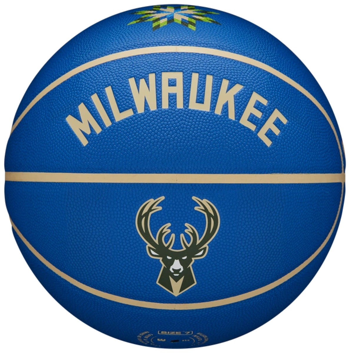 Wilson NBA Team City Collector Milwaukee Bucks Ball WZ4016417ID, unisex, piłki do koszykówki, Niebieskie