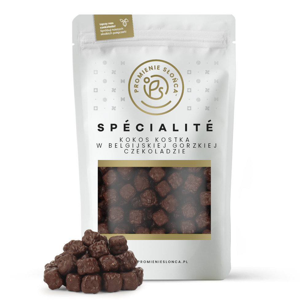 Kokos kostka w gorzkiej czekoladzie 200g