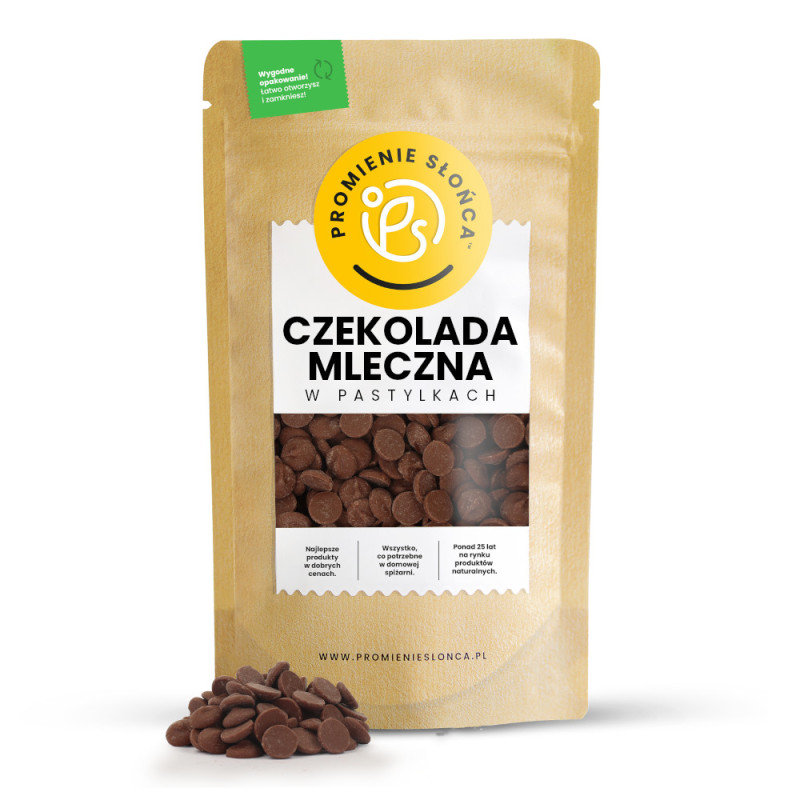 Czekolada mleczna w pastylkach 250 g