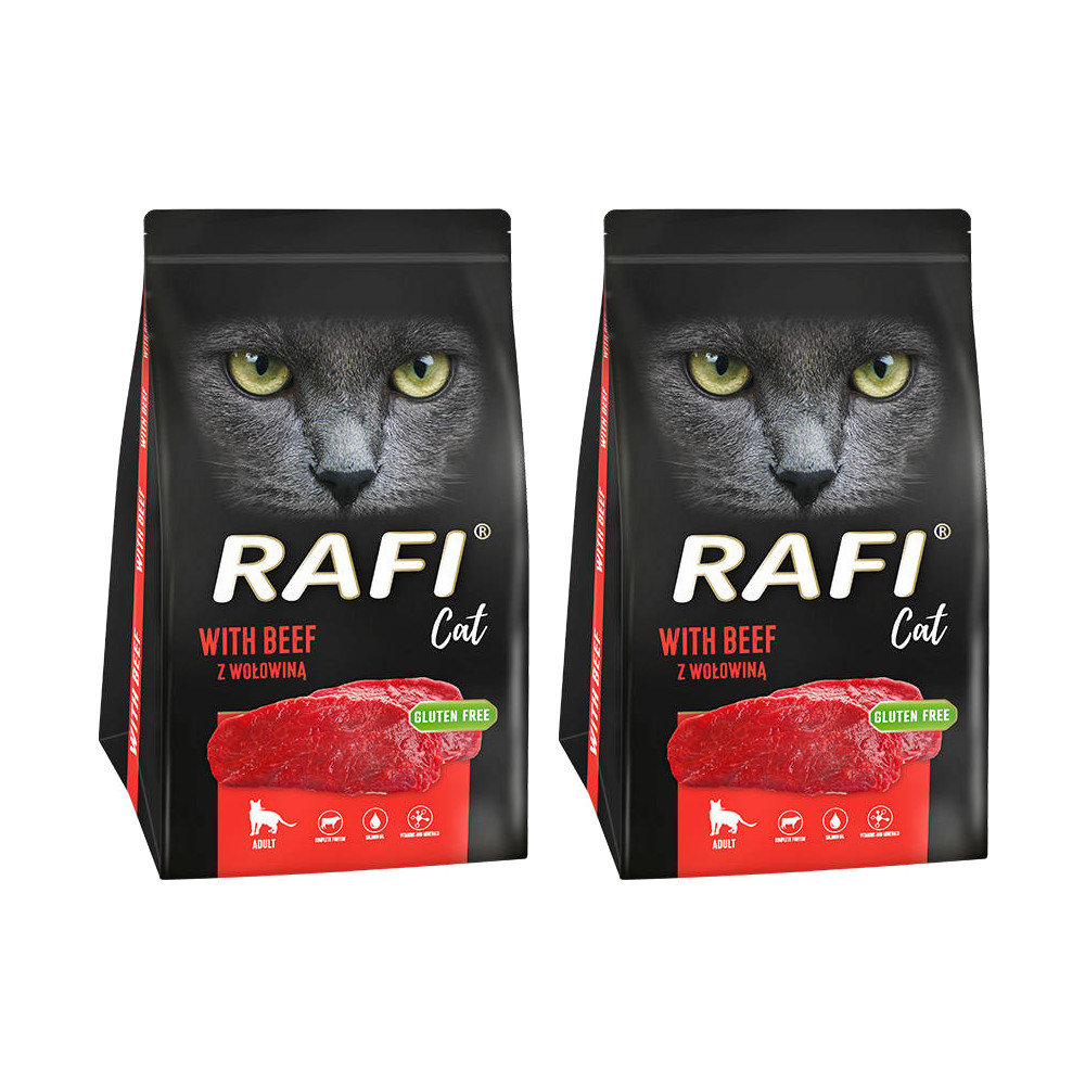 2x Karma sucha dla kota RAFI CAT z wołowiną 1,5 kg