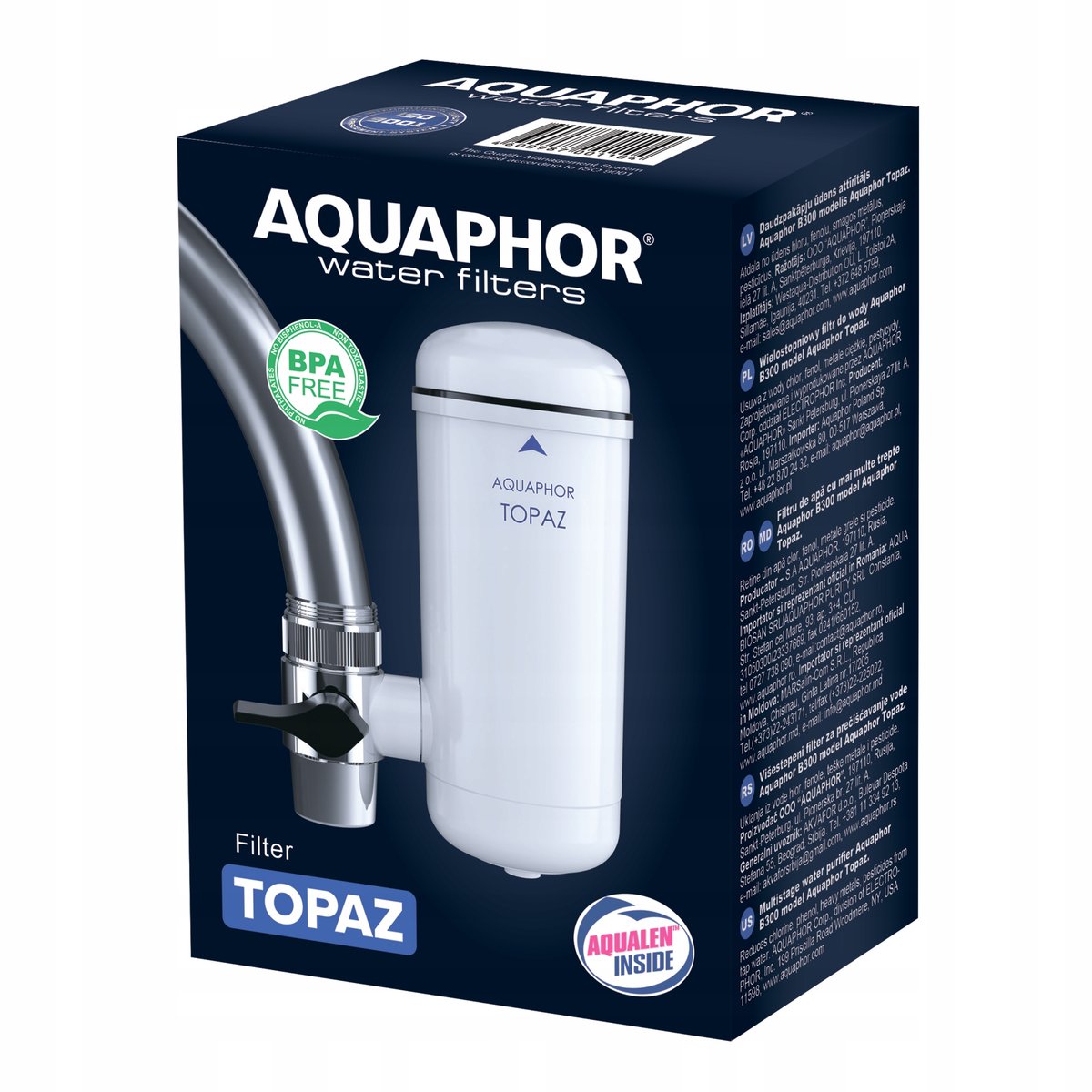 Filtr do wody na kran Aquaphor Topaz z wkładem, biały