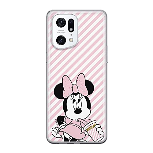 Etui Minnie 017 Disney Nadruk pełny Różowy Producent: OPPO, Model: FIND X5 PRO