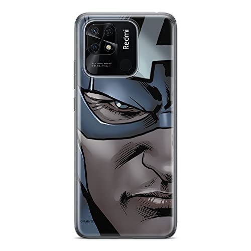 Etui Kapitan Ameryka 020 Marvel Nadruk pełny Niebieski Producent: Xiaomi, Model: REDMI 10C