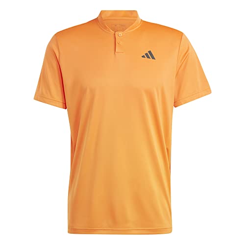 adidas Męska koszulka polo (Short Sleeve) Club Henley, Impact Orange, HR6485, XS