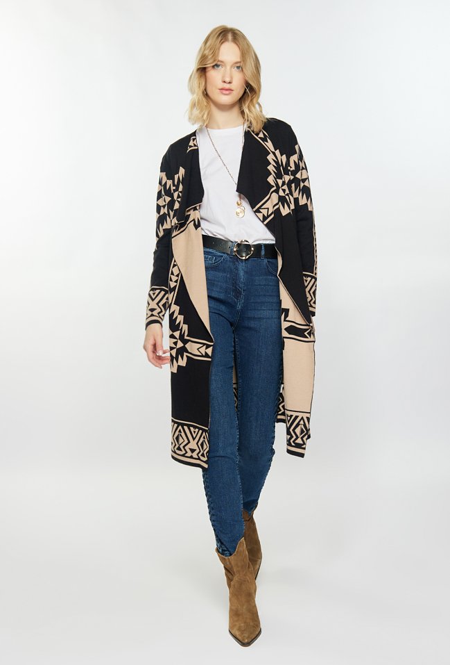 Kardigan w stylu boho - Monnari