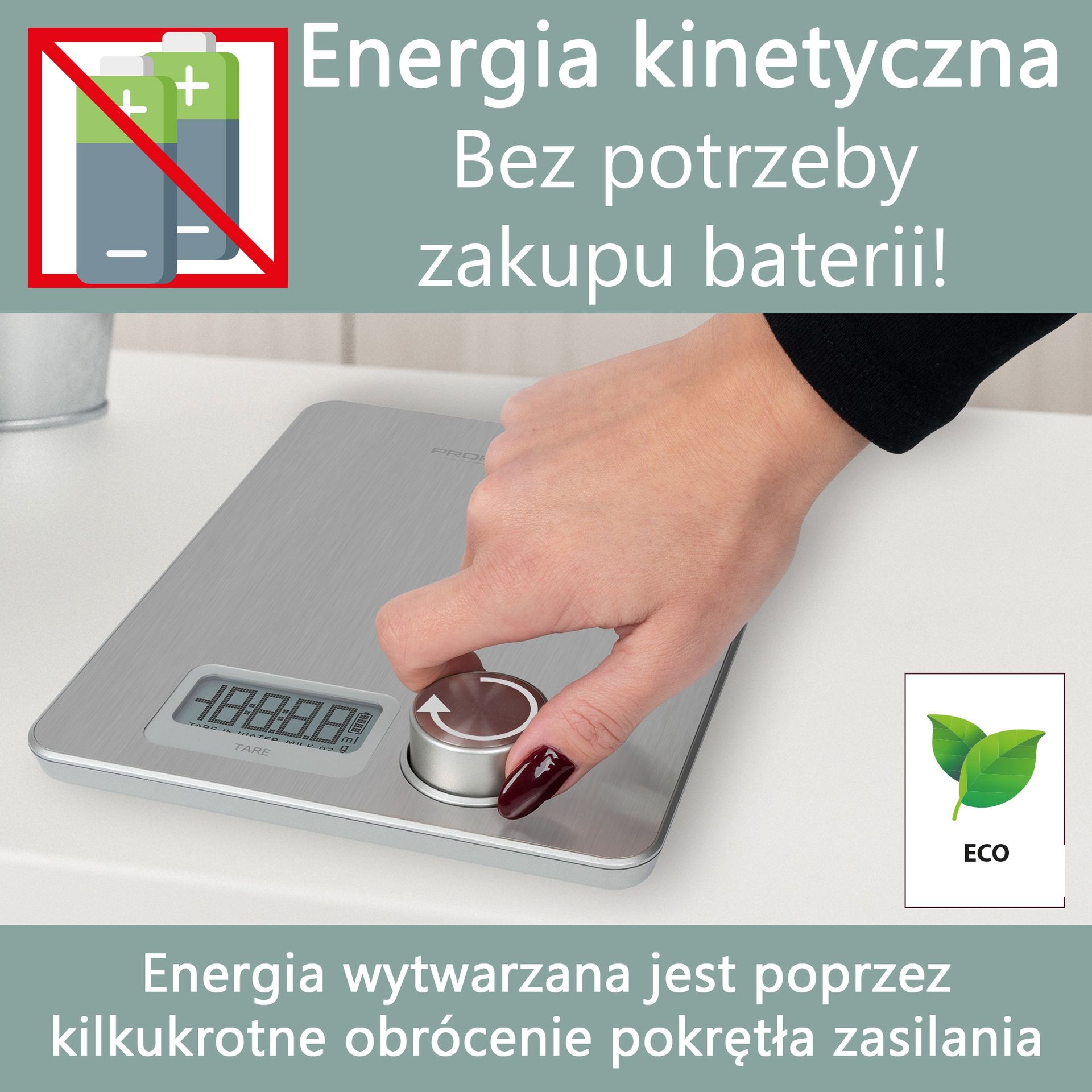 Kinetyczna waga kuchenna ProfiCook PC-KW 1263