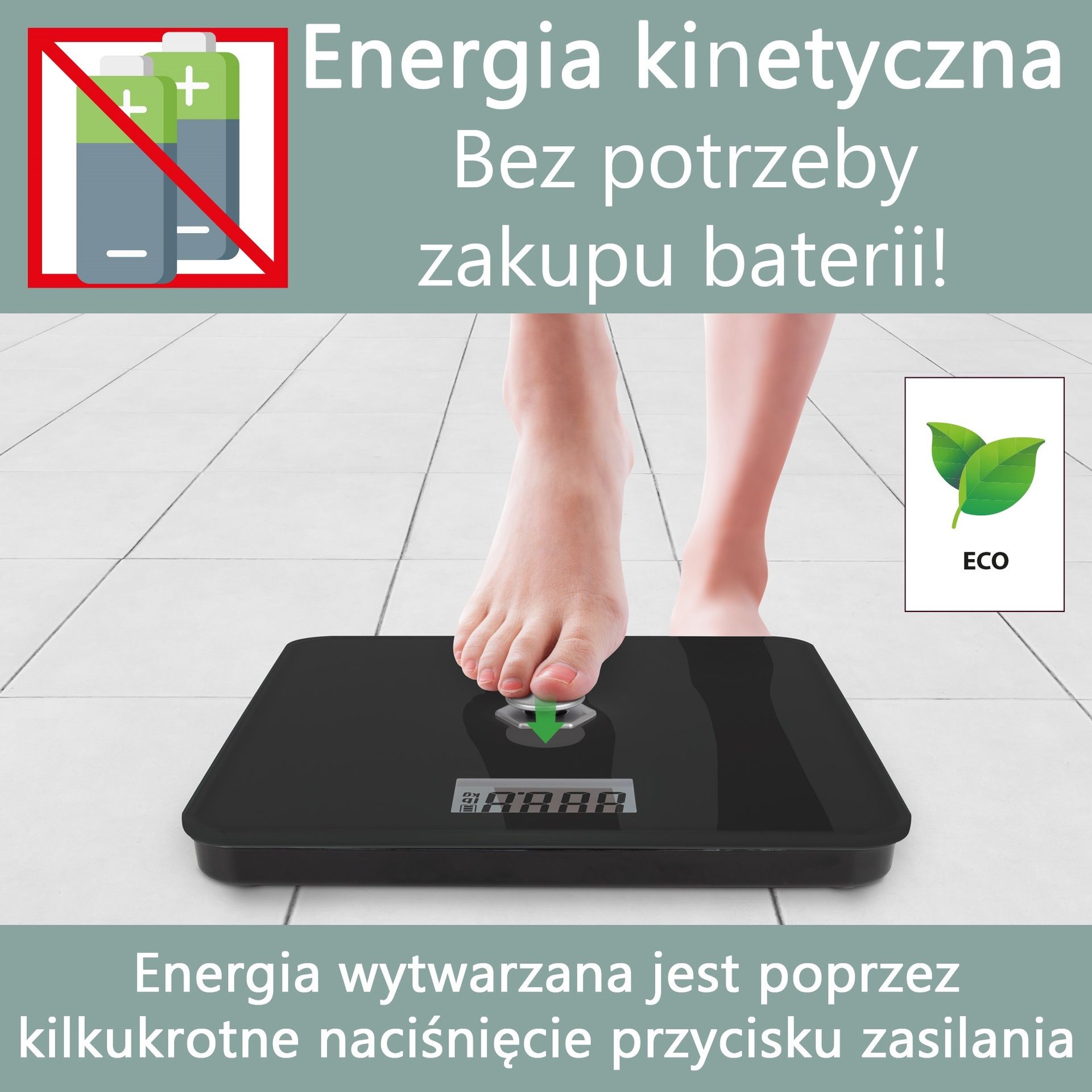 Kinetyczna waga łazienkowa ProfiCare PC-PW 3112 (czarna)