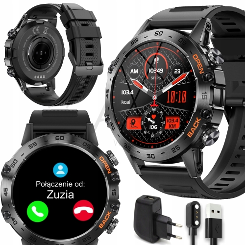 Zdjęcia - Smartwatche ARIES Smartwatch Męski Rozmowy Ciśnienie Pulsoksymetr PL K52 