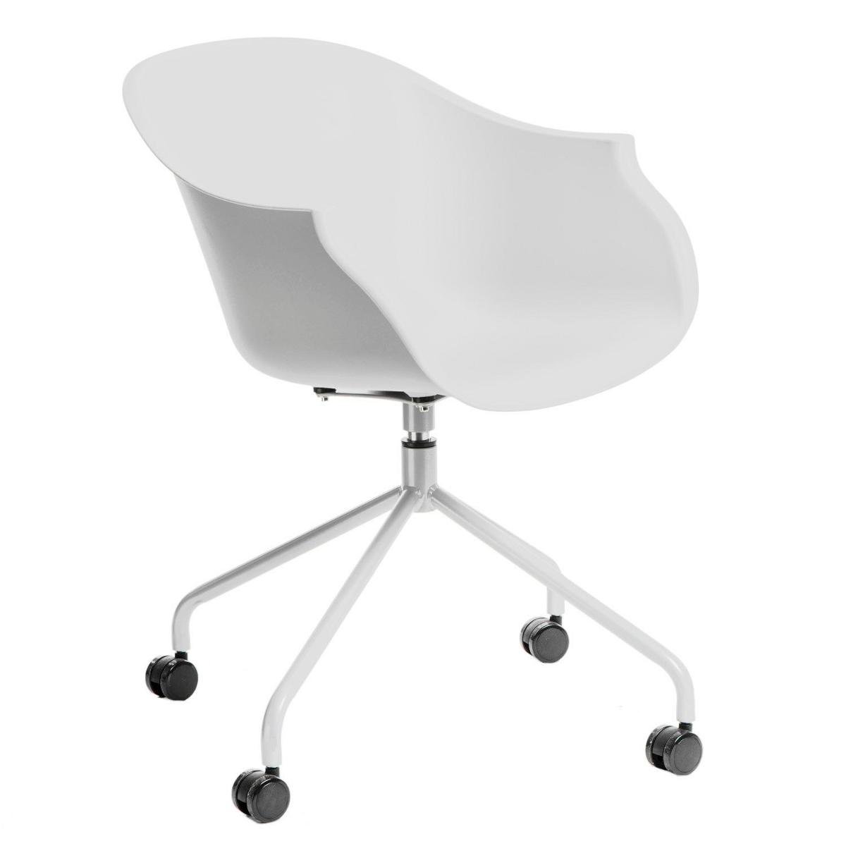 D2.Design DESIGN Krzesło na kółkach Roundy białe Design Zapytaj o rabat !