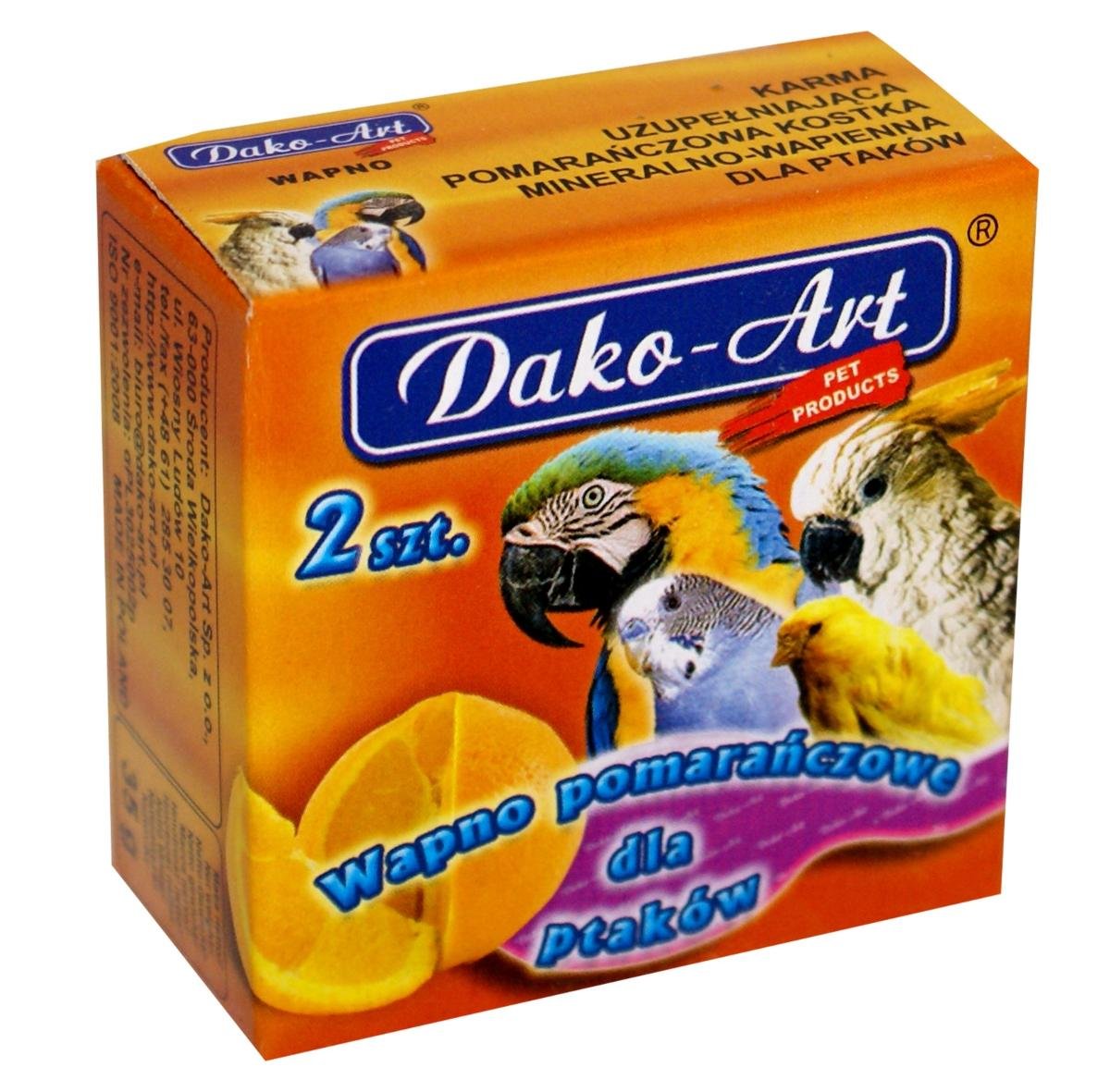 Dako-Art Wapno pomarańczowe dla ptaków 2szt