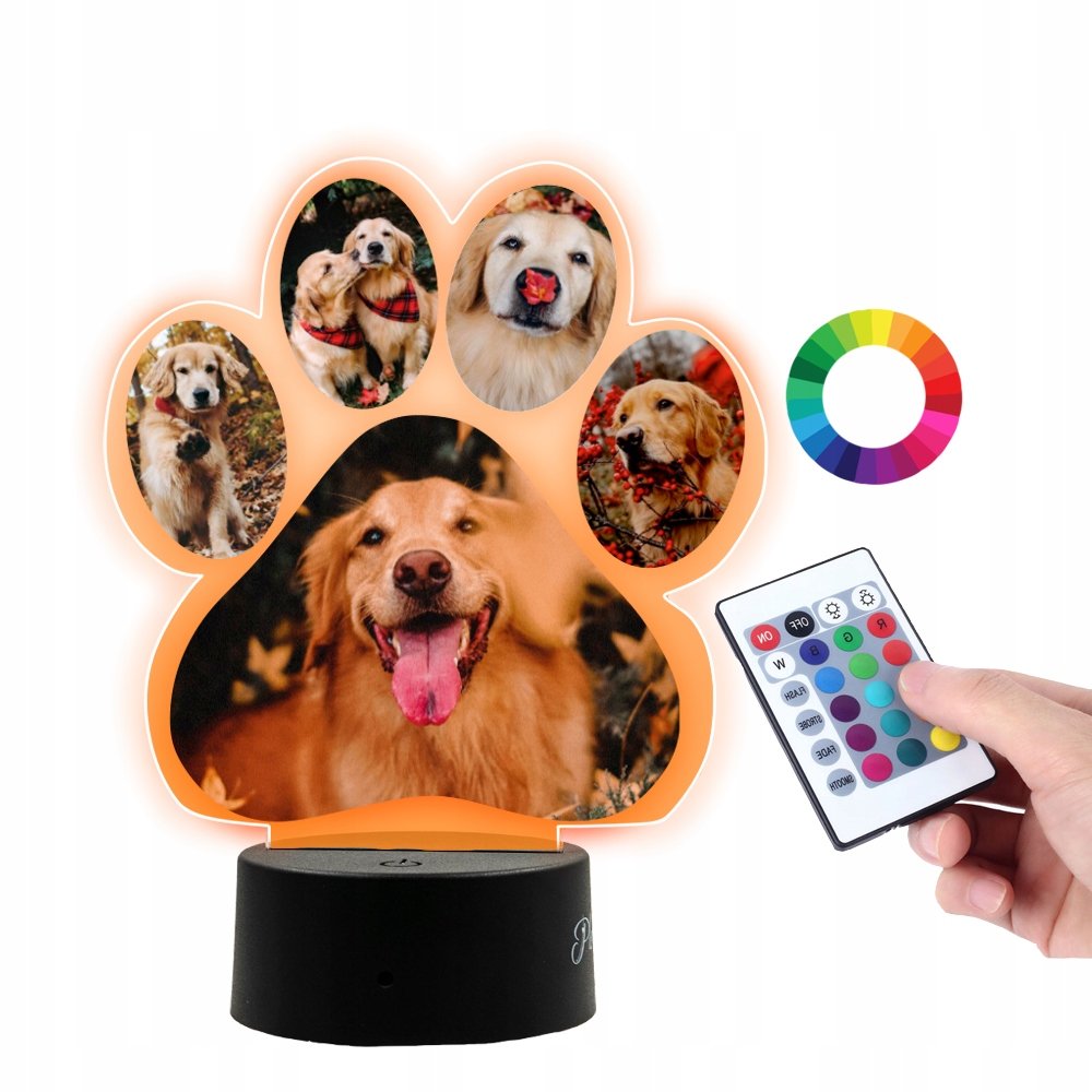 Lampka Na Biurko Psia Łapka Twoje Zdjęcia PLEXIDO