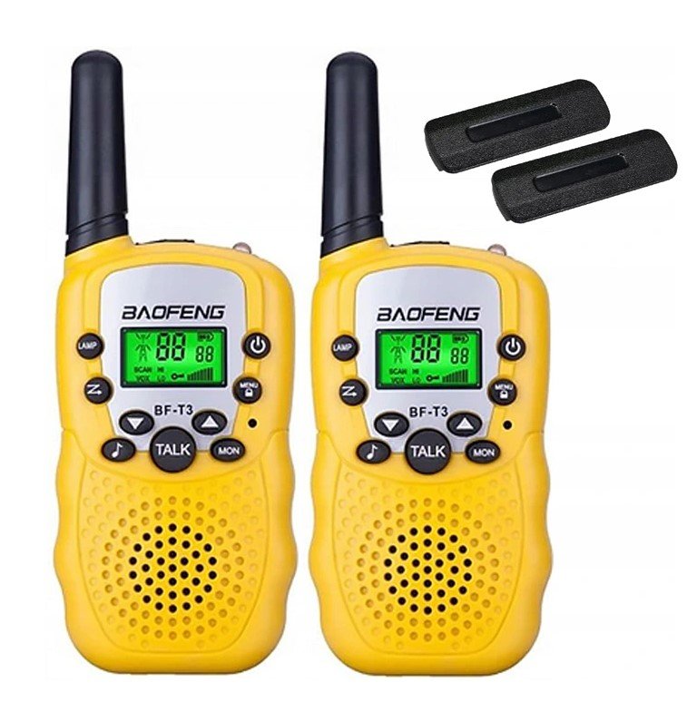 Baofeng 2 x Krótkofalówka BF-T3 Walkie-Talkie PMR Żółty BFT3