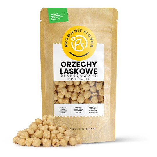 Orzechy laskowe obrane, blanszowane, prażone 1000 g