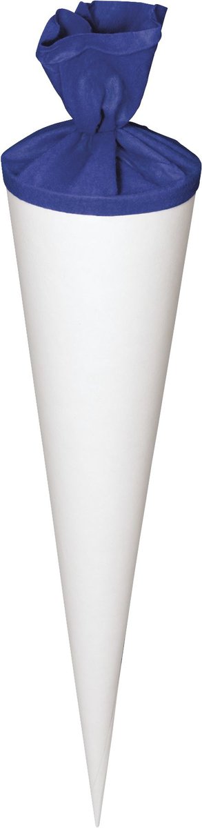 Rożek tyta pierwszoklasisty 35 cm, biały/niebieski
