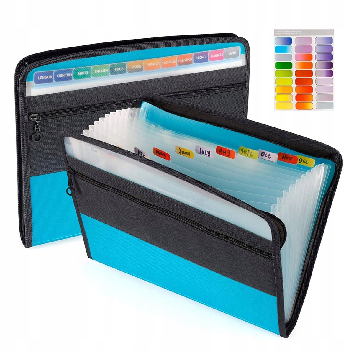 Teczka Na Dokumenty Składana 13 Przegródek Biwuar Lake Blue