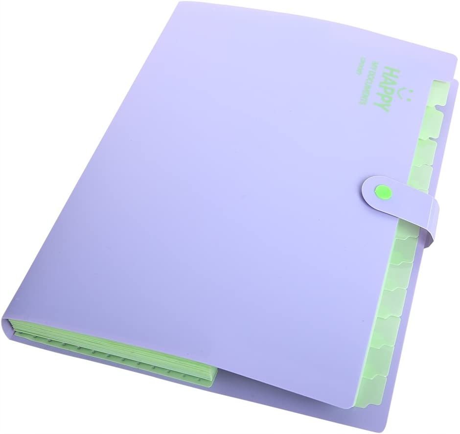 Teczka Na Dokumenty Składana 13 Przegródek Biwuar Fioletowa