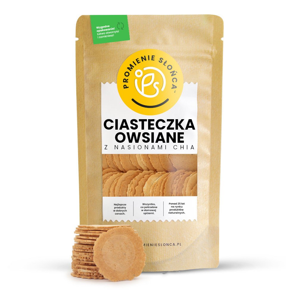 Ciasteczka owsiane z nasionami chia 250g