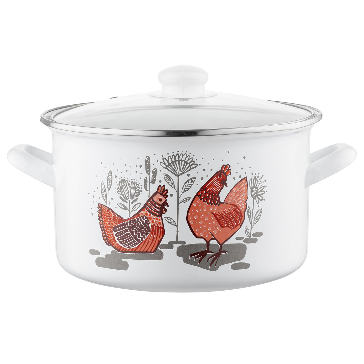 GARNEK EMALIOWANY PROSTY RUBINKA Z/P 22CM 4,7L 000-GAR-22RUBINKA