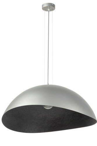 Lampa wisząca z żywicy SOLARIS 40630 Sigma czarna srebrna