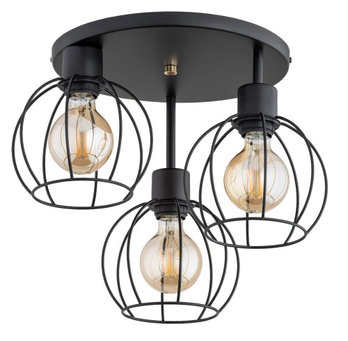 Orso lampa sufitowa 3-punktowa czarna 62349
