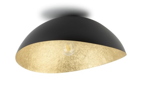Plafon półokrągły modernistyczny SOLARIS 40597 Sigma kopuła czarny złoty
