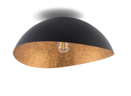 Półokrągła lampa salonowa SOLARIS 40604 Sigma kopuła czarna miedziana