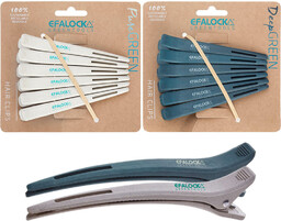 Efalock Green Tools Klipsy fryzjerskie 11,7cm, różne kolory 6szt.