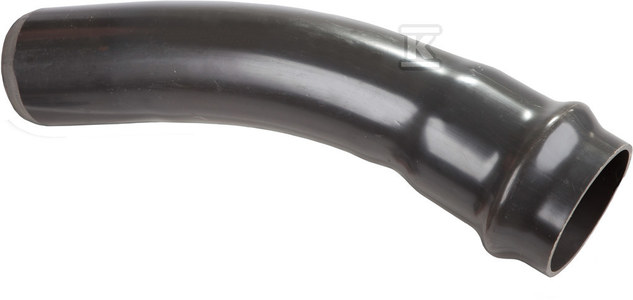 Łuk ciśnieniowy jednokielichowy PVC 90/45 PN10 popiel, z uszczelką